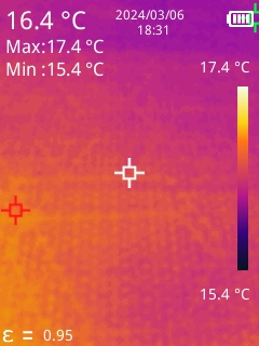 Température initiale 16,4°C